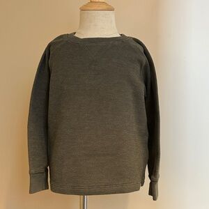 Toddler Olive Green Thermal Crewneck Sweater